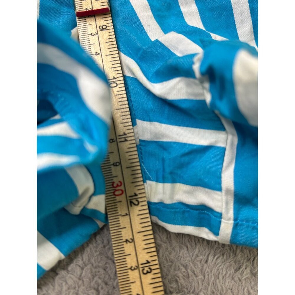 Parker brand shorts blue and white stripe ruffled hem like new condition size 8 - Picture 6 of 8